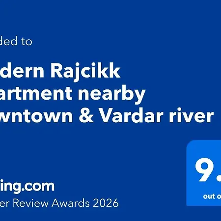 Modern Rajcikk Nearby Downtown & Vardar River Apartment Skopje
